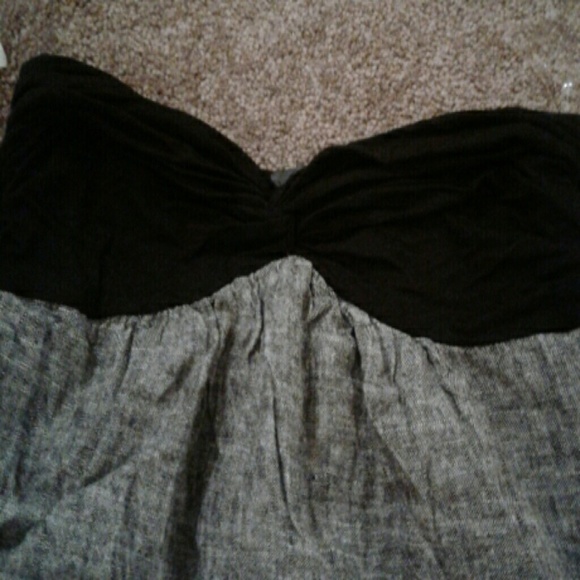 Forever 21 Black and Gray Strapless Dress - Picture 3 of 5
